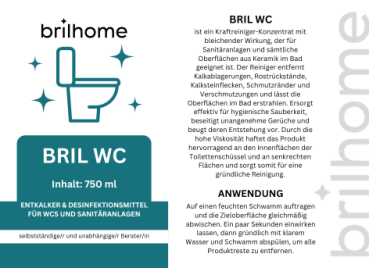 BRIL WC Aufkleber | 10 Stück