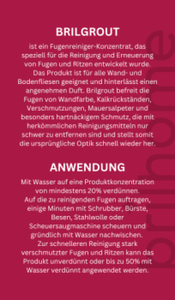 Kärtchen Brilgrout
