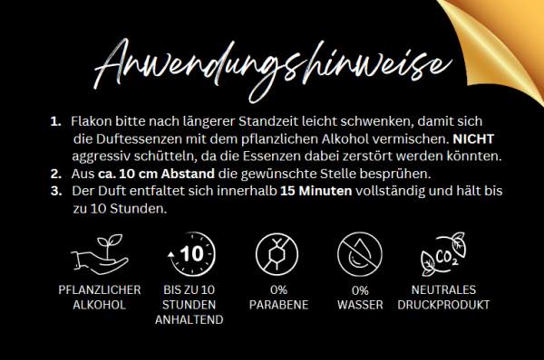 Anwendungskärtchen Extrait de Parfum